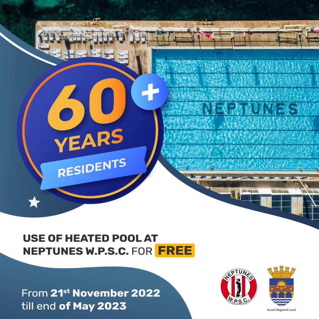 Are you ready to make a splash and embrace a healthier lifestyle? From the beginning of November until the end of May, residents aged 60 and above residing within the 12 localities under the Eastern Regional Council are invited to enjoy the heated pool at Neptunes W.P.S.C. for free!