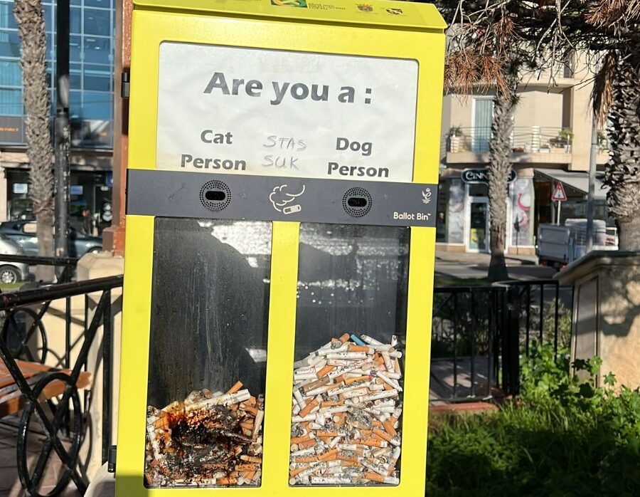 Ballot Box Cigarette Bins